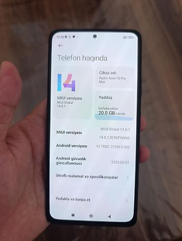 redmi note 10 pro max: Redmi Note 10 Pro Max, 128 GB, rəng - Qara, Zəmanət, Sensor, Barmaq izi — 3