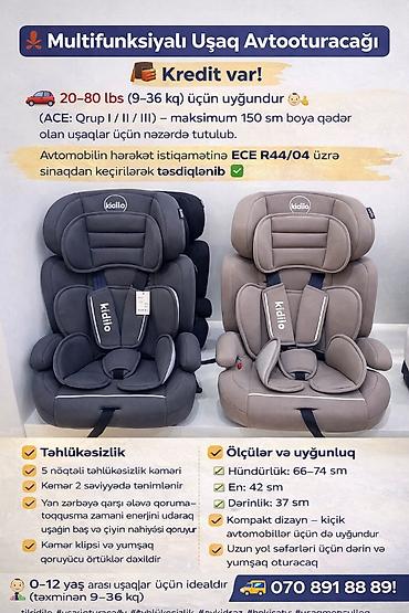 Avtokreslolar: 🚗 **Kidilo 3 in 1 Avtokreslo və Booster Oturacaq** 👶 Körpənizdən — 2