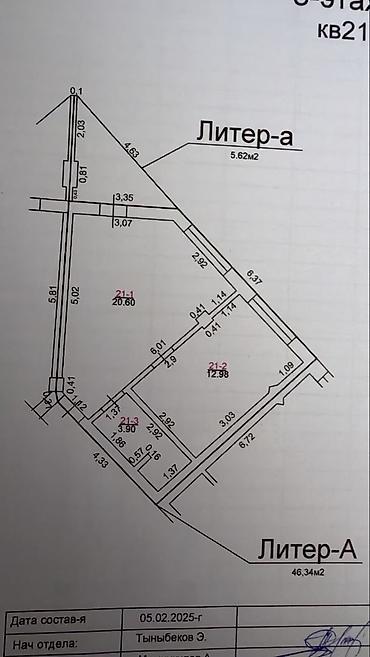 кв 2 комнатный: 2 комнаты, 47 м², Индивидуалка, 3 этаж, Дизайнерский ремонт — 5