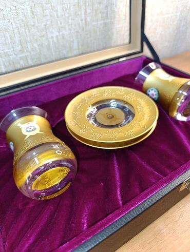 Çay dəstləri və servizlər: Çay dəsti, rəng - Qızılı, Şüşə, 126 nəfərlik, Azərbaycan — 11