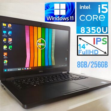 компьютер ноутбуки: Ноутбук, Dell, 8 ГБ ОЭТ, Intel Core i5, 14 ", Колдонулган, Татаал эмес тапшырмалар үчүн, эс тутум SSD