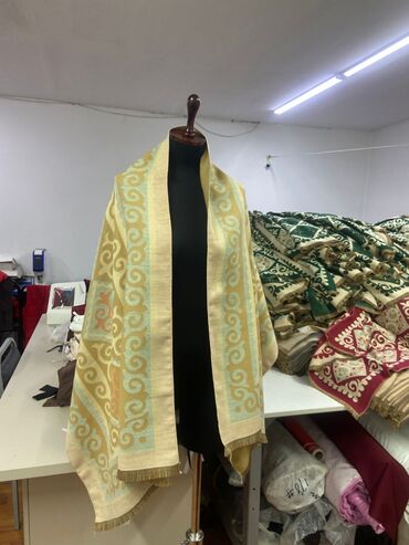 Шарфы, палантины: Кашемир с этно-орнаментам - Большой теплый палантин/шарф с — 5