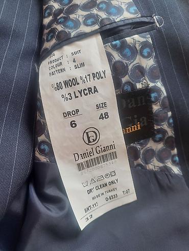Костюмы: Daniel Gianni kişi kostyumu - Model: Slim fit, zolaqlı (pinstraip) - — 3