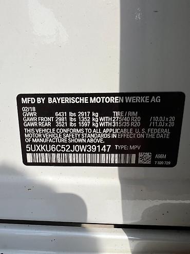 BMW: BMW X5: 2018 г., 4.4 л, Автомат, Бензин, Кроссовер at lalafo.kg — 9 BMW: BMW X5: 2018 г., 4.4 л, Автомат, Бензин, Кроссовер — 9