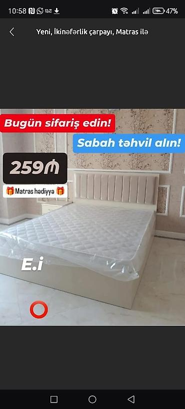 taxt tumba: İkinəfərlik çarpayı – matrassız və ya matras hədiyyəli variantlarla - — 6