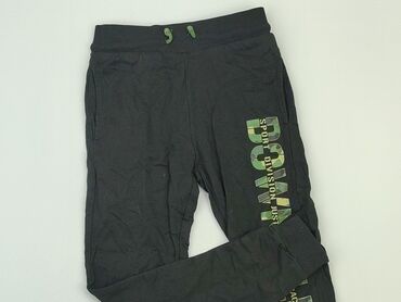 brązowe spodnie garniturowe: Sweatpants, Destination, 10 years, 134/140, condition - Good