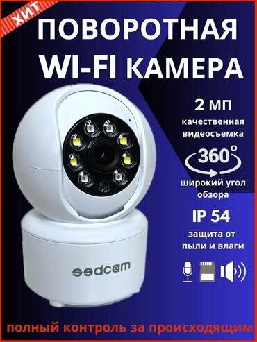 Камеры видеонаблюдения для дома и улицы поворотная с wifi