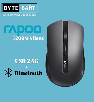 Компьютерные мышки: 🖱️Мышь беспроводная Х1 бесшумная на аккумуляторе Два режима — 4