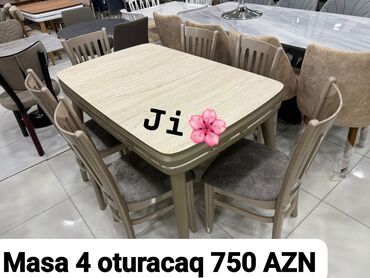 Sifarişlə çarpayılar: Kvadrat masa, Mətbəx üçün, 4 nəfər, Açılan, Türkiyə