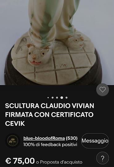 postamenti za skulpture: Italijanska figura,Decak zeva",Claudio Vivian iz 70ih godina — 3