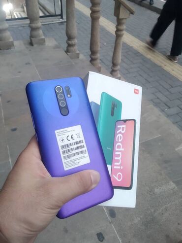 Redmi: Redmi 9, 32 GB, rəng - Göy, Zəmanət, Barmaq izi, İki sim kartlı