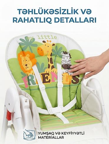 Yemək masaları, oturacaqları: Uşaq yemək stulu – SHENMA brendi Xüsusiyyətlər: - Tez və asan — 4