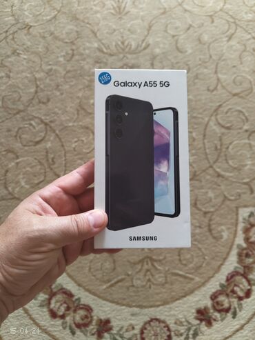 samsun a 51: Samsung Galaxy A55, 256 GB, rəng - Qara, Zəmanət, Barmaq izi, Simsiz şarj