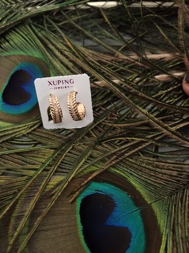 Fiat: Xuping Jewelry sırğa - Model: qızılı rəngli halqa tipli sırğalar -