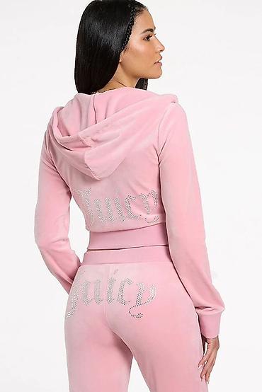 tech flecee: Розовый велюровый женский костюм Juicy Couture. б/у - Комплект — 1