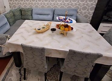 pufik stol: Qonaq otağı üçün mebel dəsti Tərkibi: - Geniş yemək masası — 3