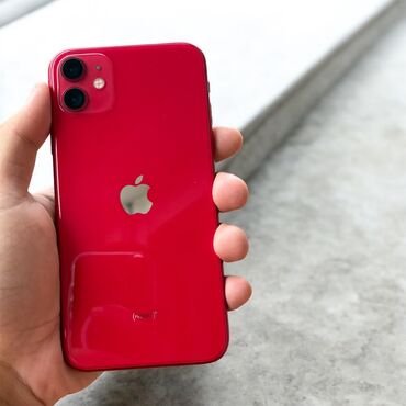 ош айфон 11: IPhone 11, Колдонулган, 128 ГБ, Кызыл, Каптама, Куту, 78 %