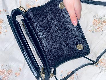 helio strap: Сумка-кроссбоди ZARA, черная - Материал: фактурная экокожа с — 3