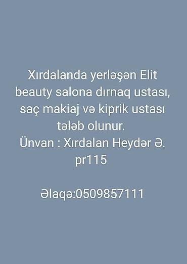 usda komekcisi teleb olunur: Ustalar tələb olunur — 1
