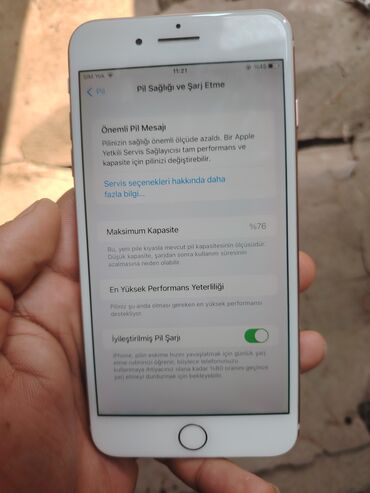 irşad telecom iphone 8: IPhone 8 Plus, 64 GB, Gümüşü, Barmaq izi, Face ID