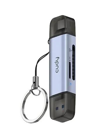 Druga oprema za računare i laptopove: USB-C/USB-A višenamenski čitač kartica – Cudy Kompaktan 2-u-1 čitač — 21