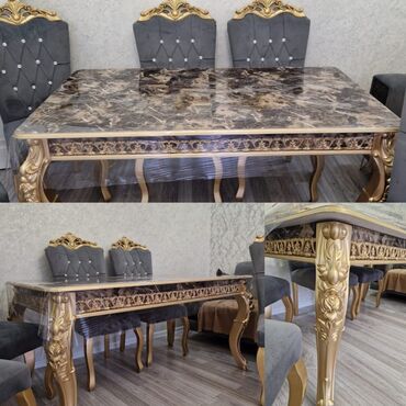 Mətbəx mebeli: Masa dəsti satılır 450₼. Əla vəziyyətdədir. 6 oturcağı var.Ünvan
