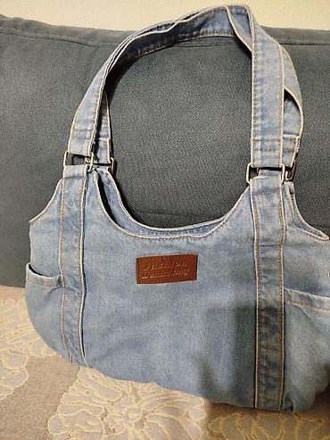 Классические сумки: Джинсовая сумка Fashion Denim Bag в светло-голубом цвете — 7