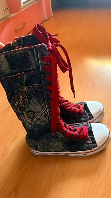 cins walvar: Denim materialdan hündür boğaz idman ayaqqabısı (snikers) – unikal — 5