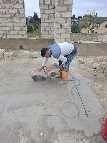 Beton işləri: Beton deşmə və kəsmə xidməti - Diamant koronka ilə beton, daş, kərpic — 2