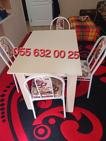 restoran stolları: Mətbəx üçün, Yeni, Açılmayan, Kvadrat masa — 3