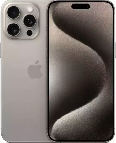 Apple iPhone: IPhone 15 Pro, Колдонулган, 256 ГБ, Natural Titanium, 90 %