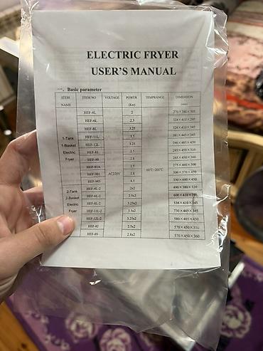 shakelli yag: Məhsul: İkili elektrik fritöz (2 vannalı, 2 səbətli) Təsvir: - — 3