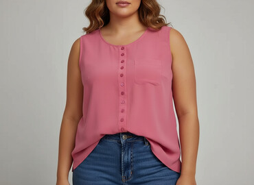 bluzki ze srebrną nitką: Women's blouse, size 3XL (EU 46)
