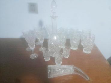 xrusta: Kənaqlı şüşə dəst 6 su, 6 şərab, 3 araq rumkası, 1 araq qrafin, 1 — 1