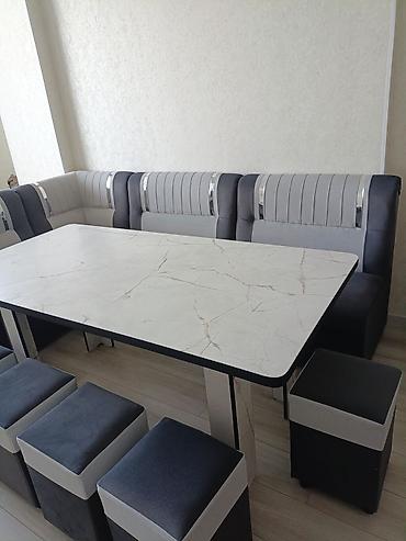 study table: Кухонный стол и стул, Новый, Самовывоз, цвет - Серый — 2