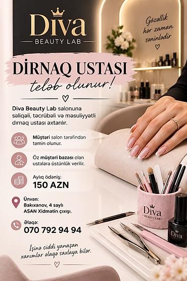 mebel usdası: Dırnaq ustası tələb olunur, Fiks edilmiş ödəniş — 1