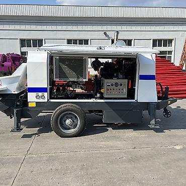 Дизельный насос для бетона ABTC-90 Прицеп-бетононасос с дизельным