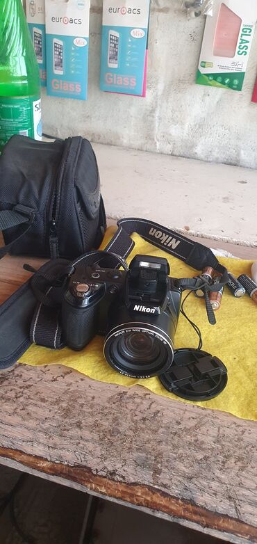 foto çanta: Nikon L310 fotoaparat ideal vəziyyətdə duracell daş yaddaş kartı və