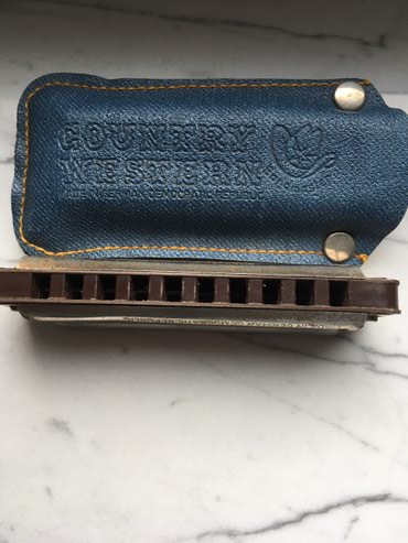 Duvački instrumenti: Usna harmonika za decu, polovna, stara preko 30 godina, sa futrolom — 4