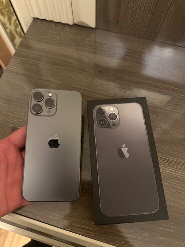 Apple iPhone: IPhone 13 Pro Max, 256 GB, Graphite, Barmaq izi, Face ID