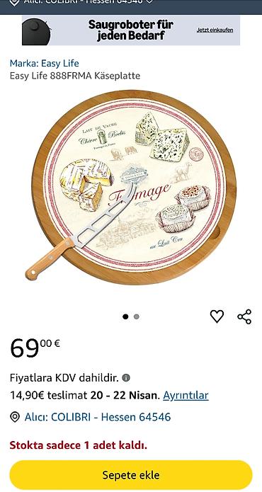 Кухонные принадлежности: Teze ustu suseli servis gabi,pendir kesme bicagi, firlanir, 70€ — 7