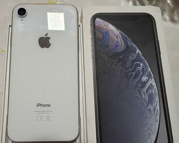 Apple iPhone: IPhone Xr, Б/у, 128 ГБ, Белый, 77 %