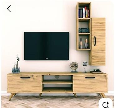 stol taxta: Yeni, Düz TV altlığı, Polkalı, Laminat — 1