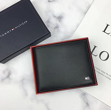 Портмоне: Мужское кожаное портмоне Tommy Hilfiger в фирменной коробке 🖤 — 1