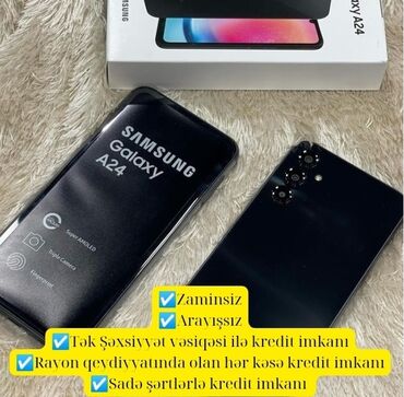 tək şəxsiyyət vəsiqəsi ilə telefon: Samsung Galaxy A24 4G, Zəmanət, Kredit, Sensor