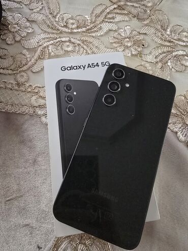 Samsung: Samsung Galaxy A54 5G, 128 GB, rəng - Qara, Zəmanət, Sensor, Barmaq izi