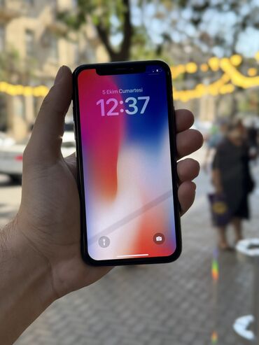 işlənmiş iphone kreditlə: IPhone X, 64 GB, Qara