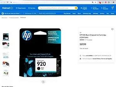 Skeneri: HP 920 – originalna crna mastilna patrona - Tip: original HP inkjet — 9