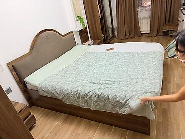 matras yeni: Iki nəfərlik taxta çarpayı dəsti - Material: ağac əsaslı korpus — 3