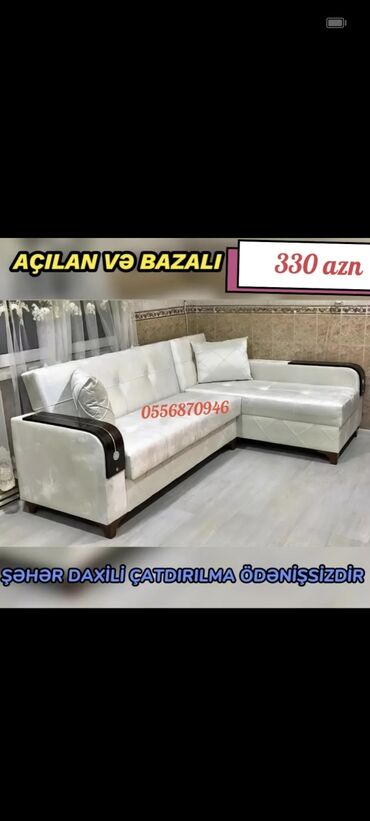 Divanlar: Künc divan, Yeni, Açılan, Bazalı, Parça, Şəhərdaxili pulsuz çatdırılma